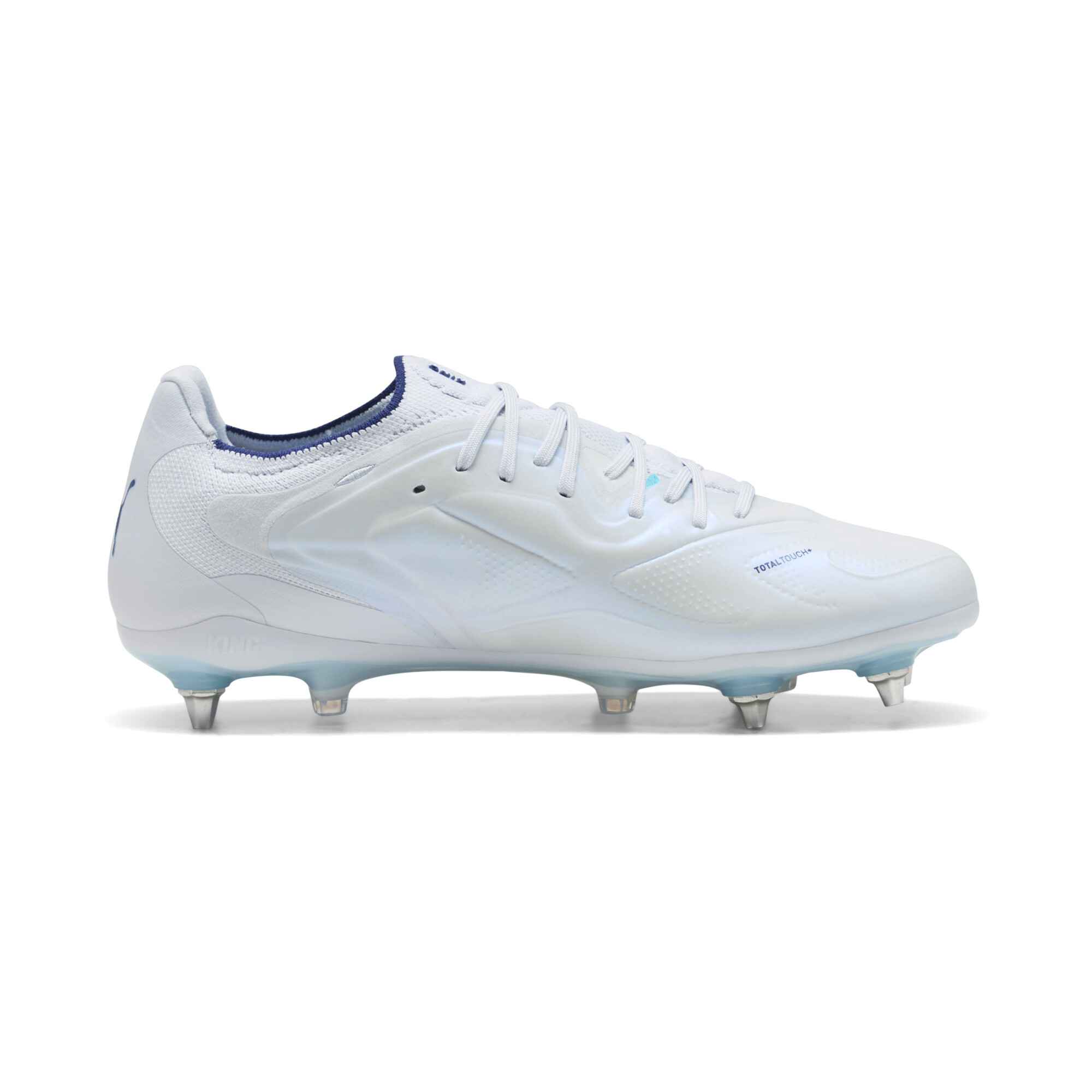 PUMA KING 20 ULTIMATE MxSG uniseks voetbalschoenen, Blauw/Zilver, Maat 39 thumbnail 3