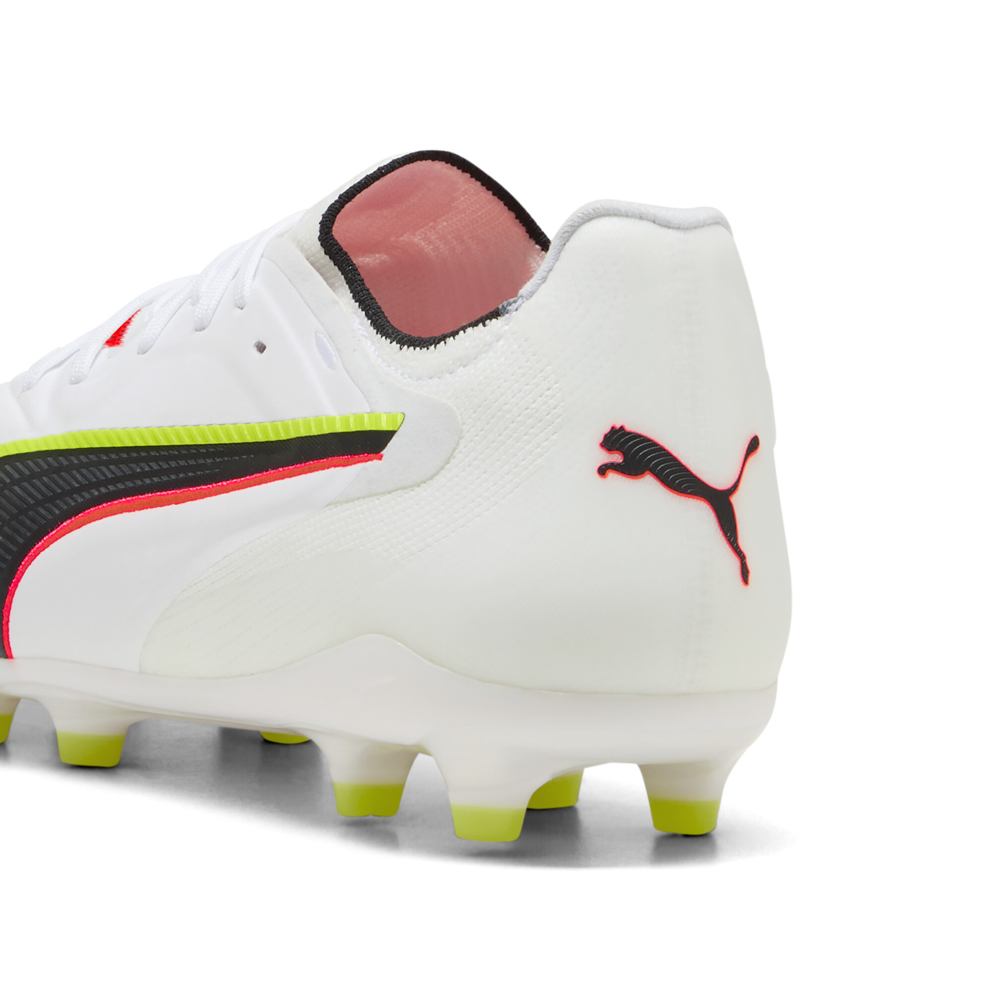 PUMA KING 20 ULTIMATE FG/AG uniseks voetbalschoenen, Rood/Geel/Wit, Maat 38,5 thumbnail 6