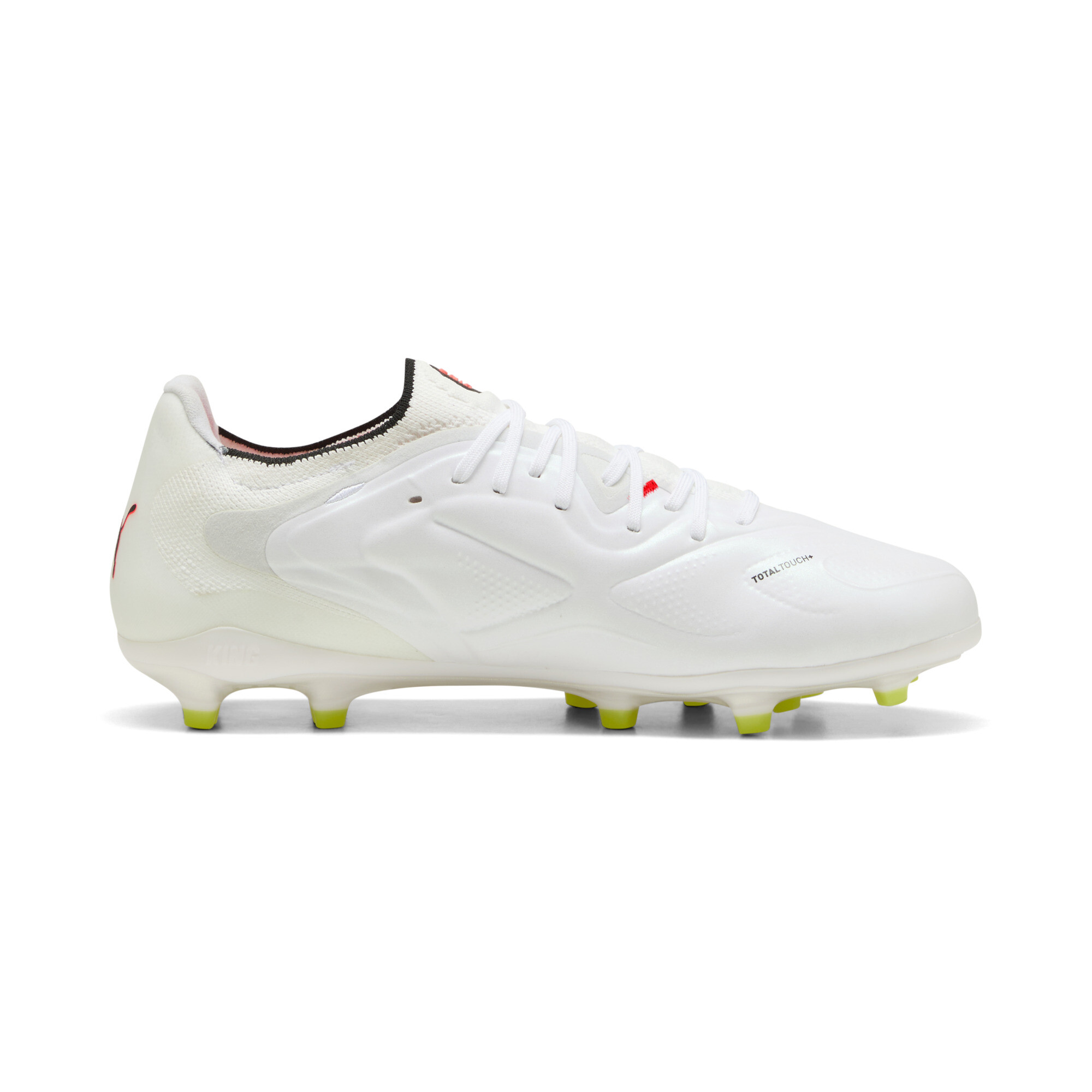 PUMA KING 20 ULTIMATE FG/AG uniseks voetbalschoenen, Rood/Geel/Wit, Maat 38,5 thumbnail 4