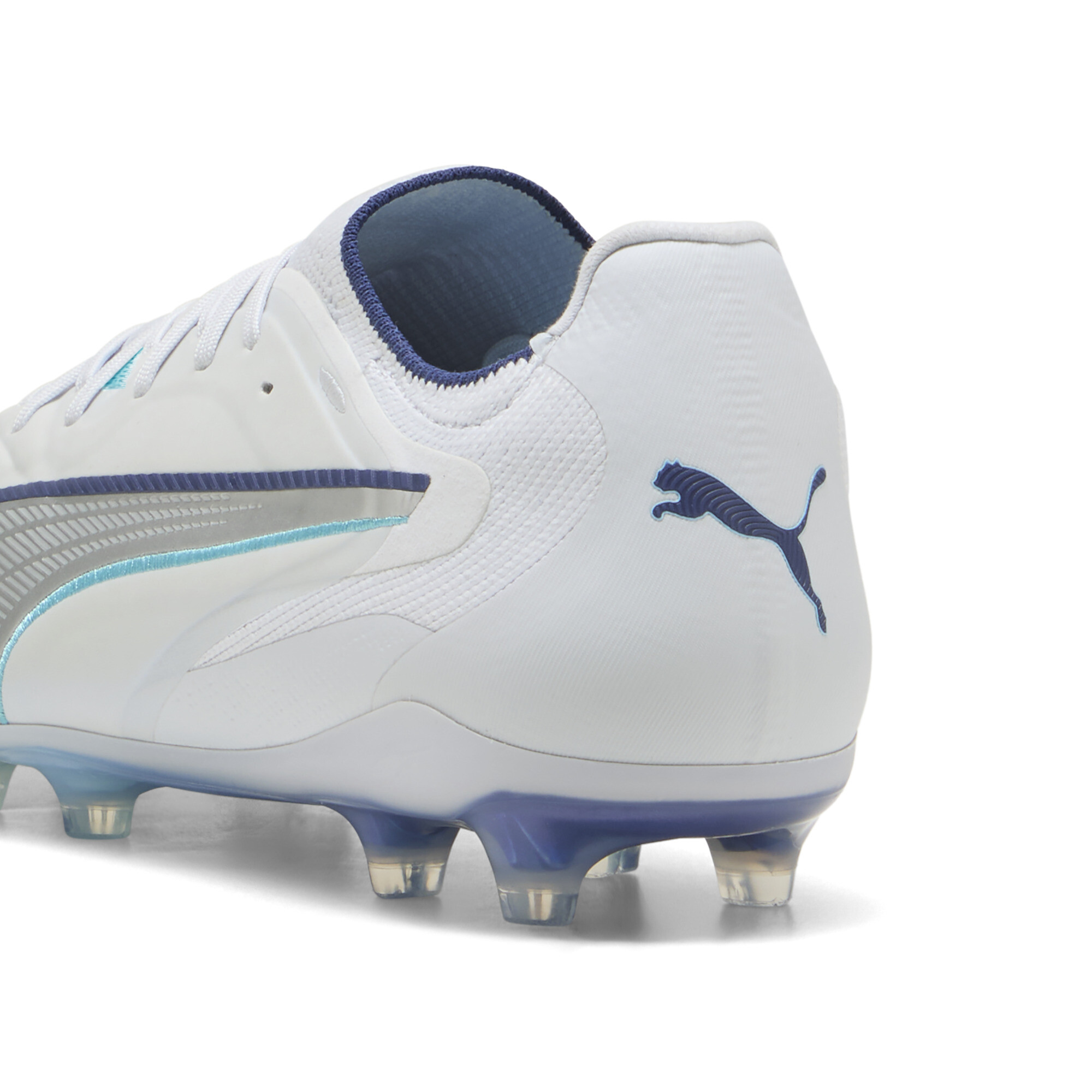 PUMA KING 20 ULTIMATE FG/AG uniseks voetbalschoenen, Blauw/Zilver, Maat 48 thumbnail 5