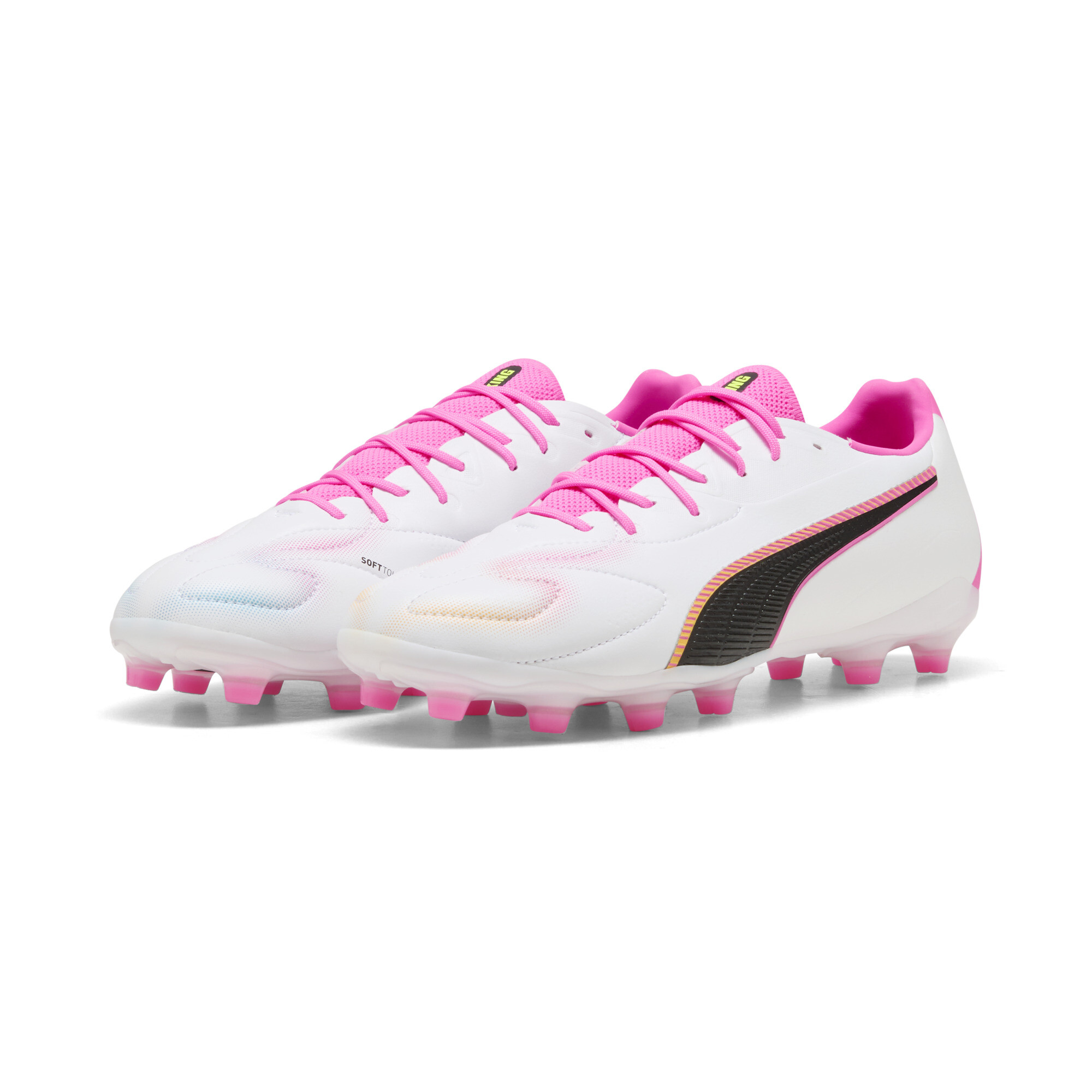 PUMA Buty piłkarskie unisex KING 20 MATCH FG/AG, Buty, Biały, 44.5