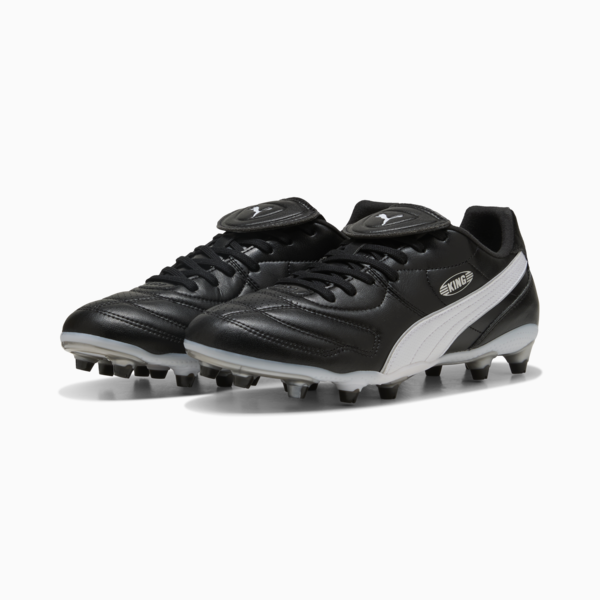 KING LIGA FG/AG Football Boots Unisex, PUMA Black-PUMA White-PUMA Silver, large-ZAF