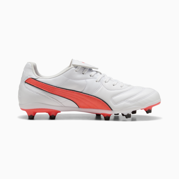 KING LIGA FG/AG Football Boots Unisex, PUMA White-Glowing Red-PUMA Black, large-ZAF