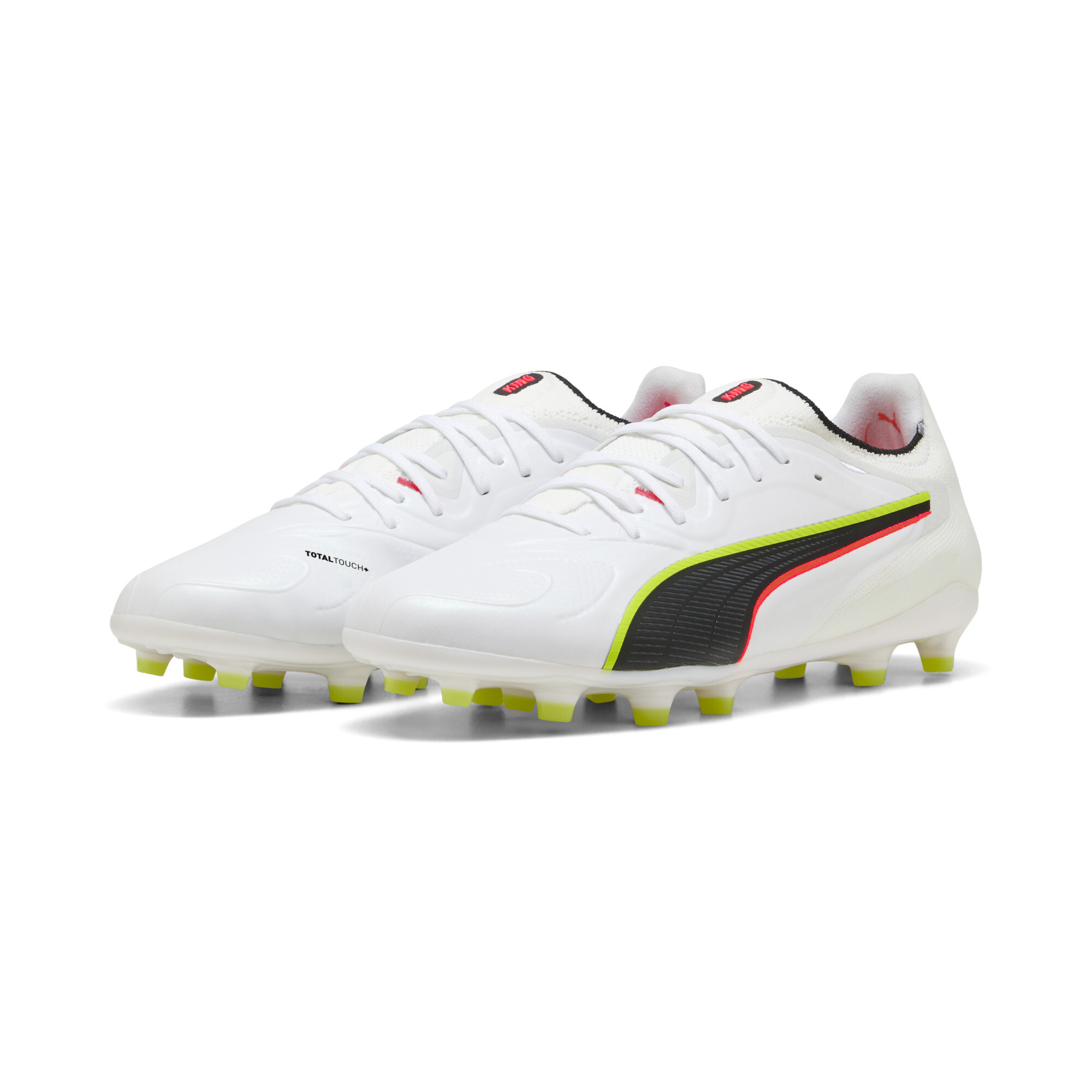 PUMA KING 20 ULTIMATE FG/AG voetbalschoenen voor Dames, Rood/Geel/Wit, Maat 42 thumbnail 7