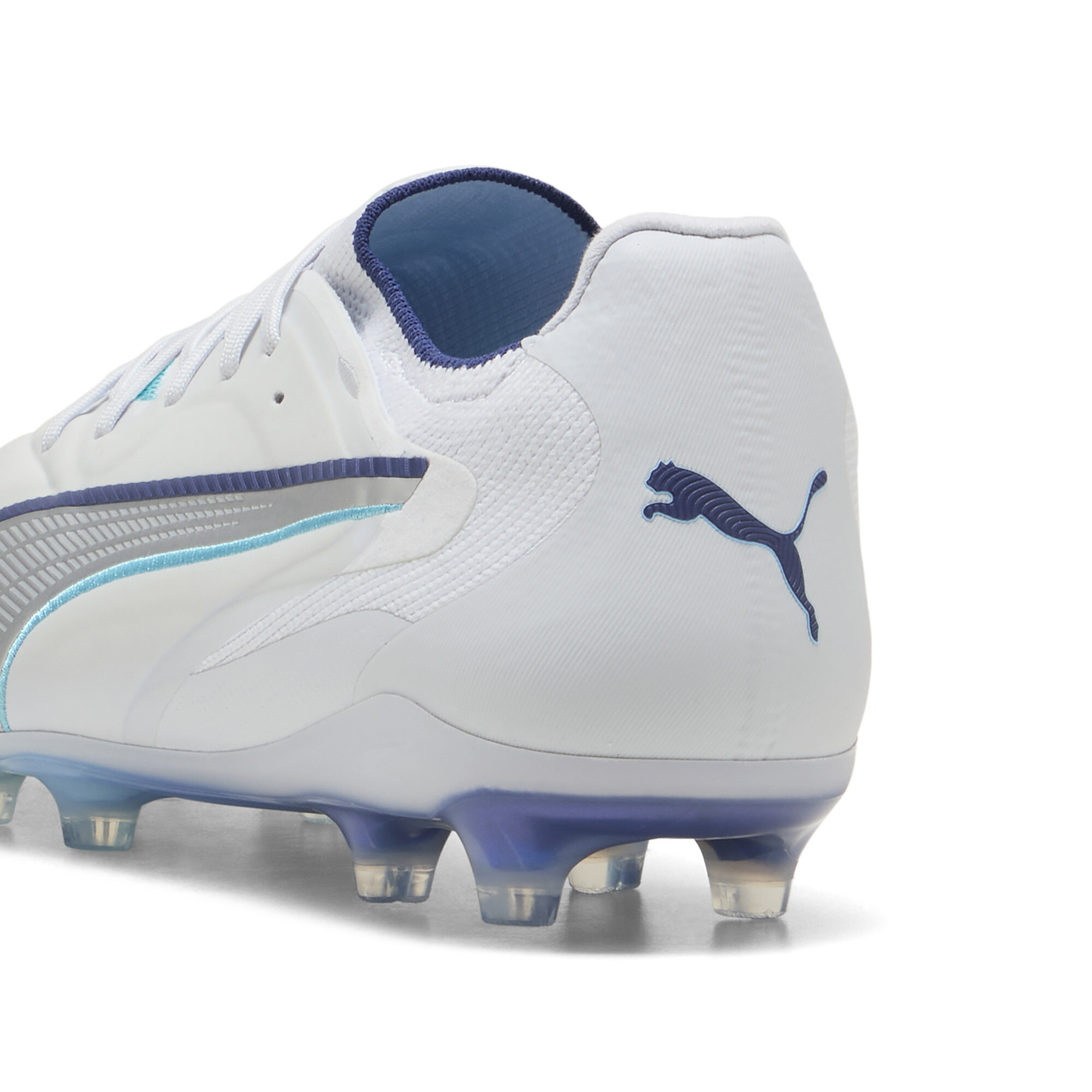 PUMA KING 20 ULTIMATE FG/AG voetbalschoenen voor Dames, Blauw/Zilver, Maat 40 thumbnail 5