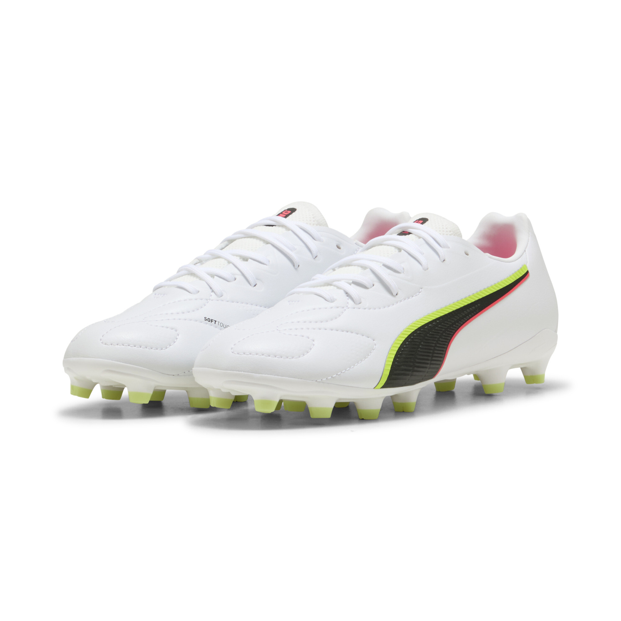 PUMA KING 20 MATCH FG/AG voetbalschoenen, Rood/Geel/Wit, Maat 31 thumbnail 6