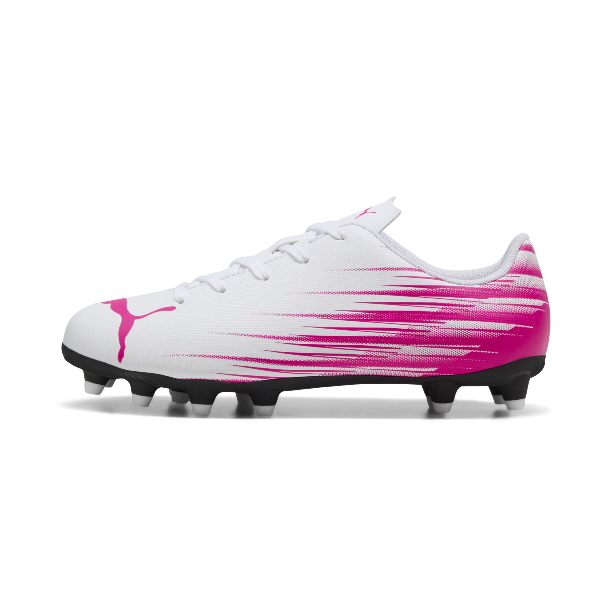 PUMA ATTACANTO II FG/AG Soccer Cleats Youth Shoes in White/Ravish - 108496_05