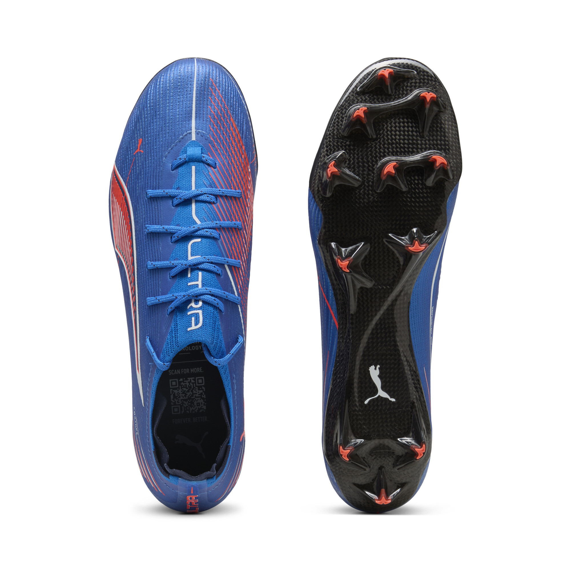 PUMA ULTRA 6 CARBON FG uniseks voetbalschoenen, Blauw/Rood/Wit, Maat 39 thumbnail 6