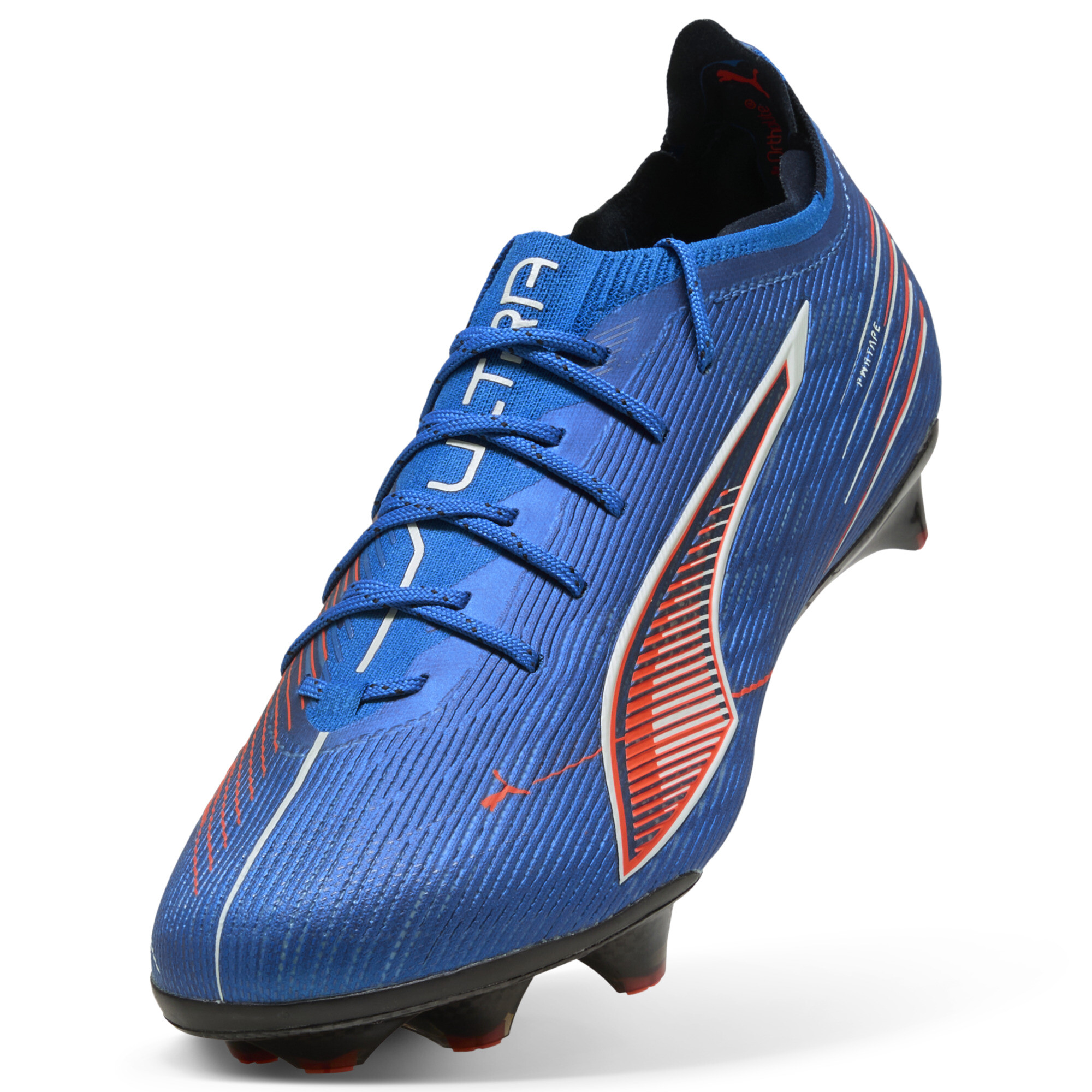 PUMA ULTRA 6 CARBON FG uniseks voetbalschoenen, Blauw/Rood/Wit, Maat 39 thumbnail 4