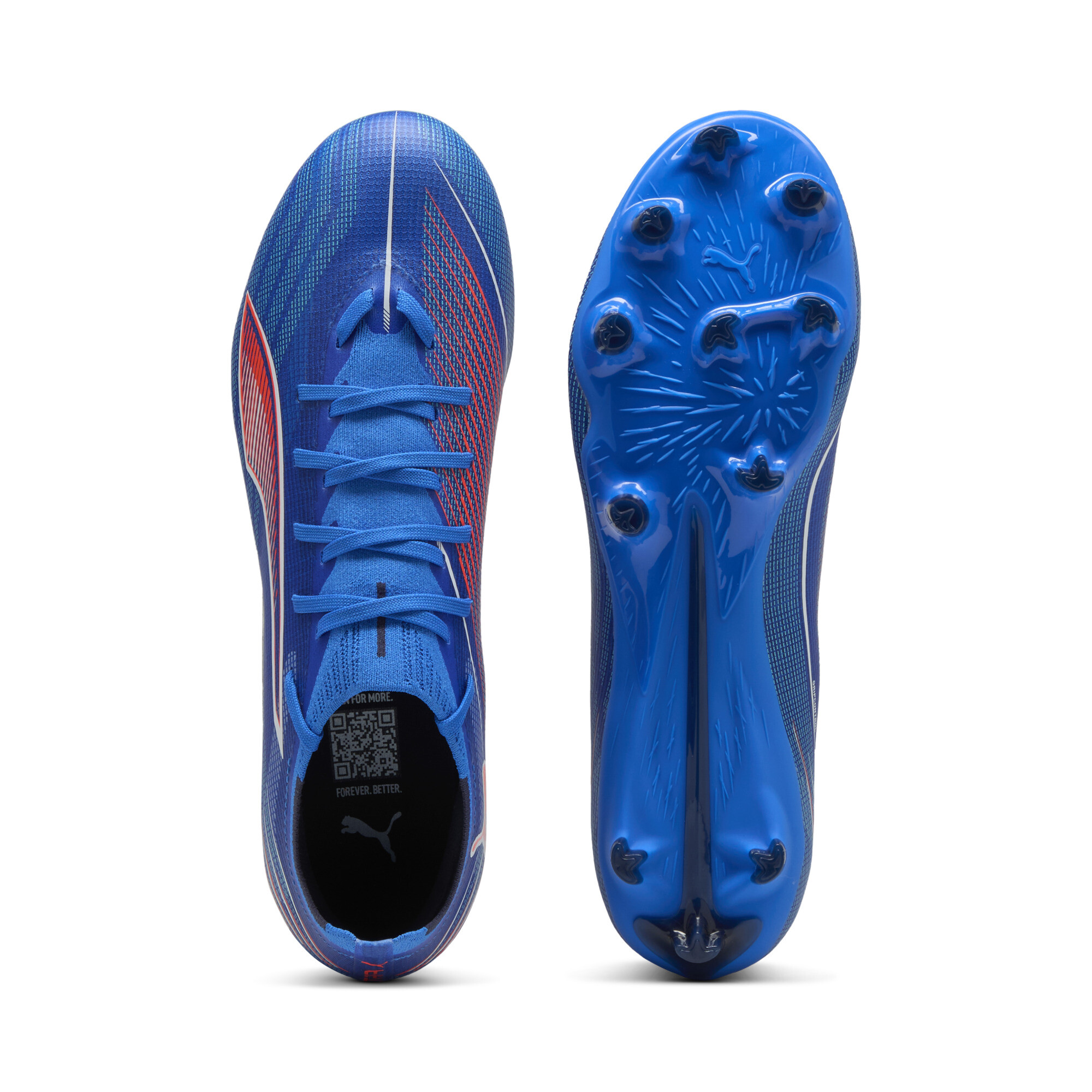 PUMA ULTRA 6 MATCH FG/AG uniseks voetbalschoenen, Blauw/Rood/Wit, Maat 48 thumbnail 4