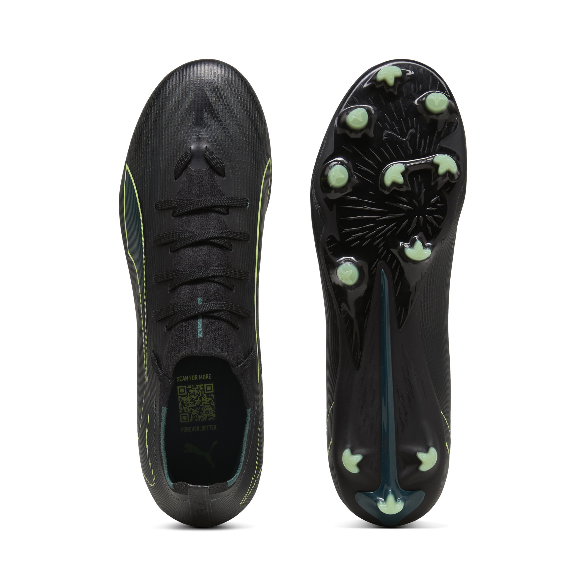 PUMA ULTRA 6 MATCH FG/AG uniseks voetbalschoenen, Groen/Zwart, Maat 43 thumbnail 4