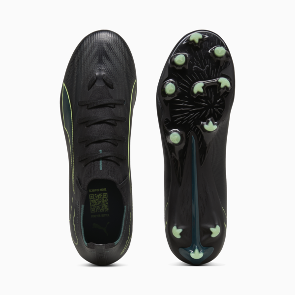 ULTRA 6 MATCH FG/AG Football Boots Unisex, PUMA Black-Fizzy Light-Green Terrain, large-ZAF