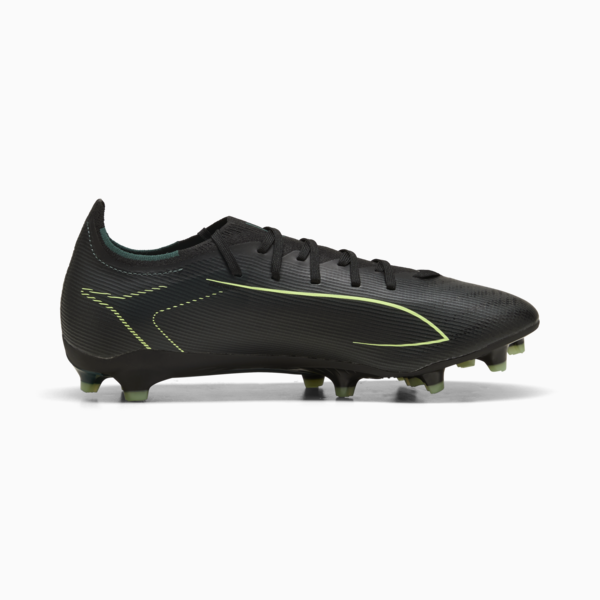 Tacos de fútbol ULTRA 6 MATCH FG/AG, PUMA Black-Fizzy Light-Green Terrain, large-MEX