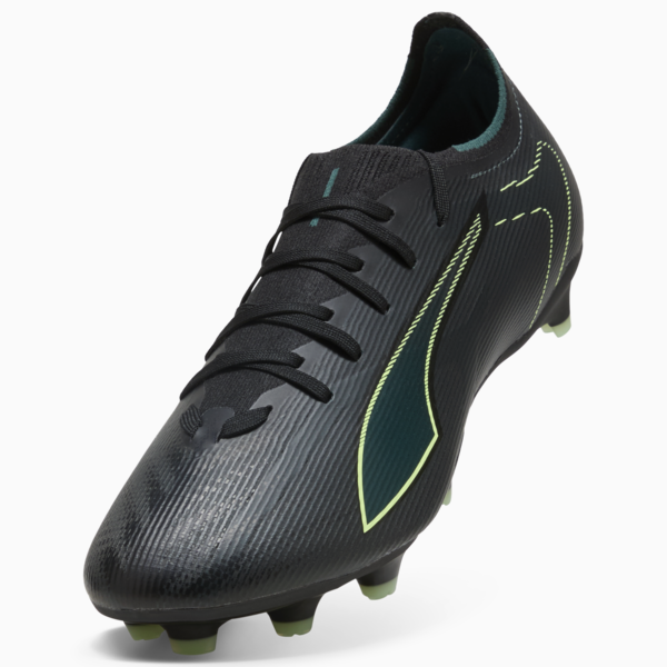 ULTRA 6 MATCH FG/AG Football Boots Unisex, PUMA Black-Fizzy Light-Green Terrain, large-ZAF