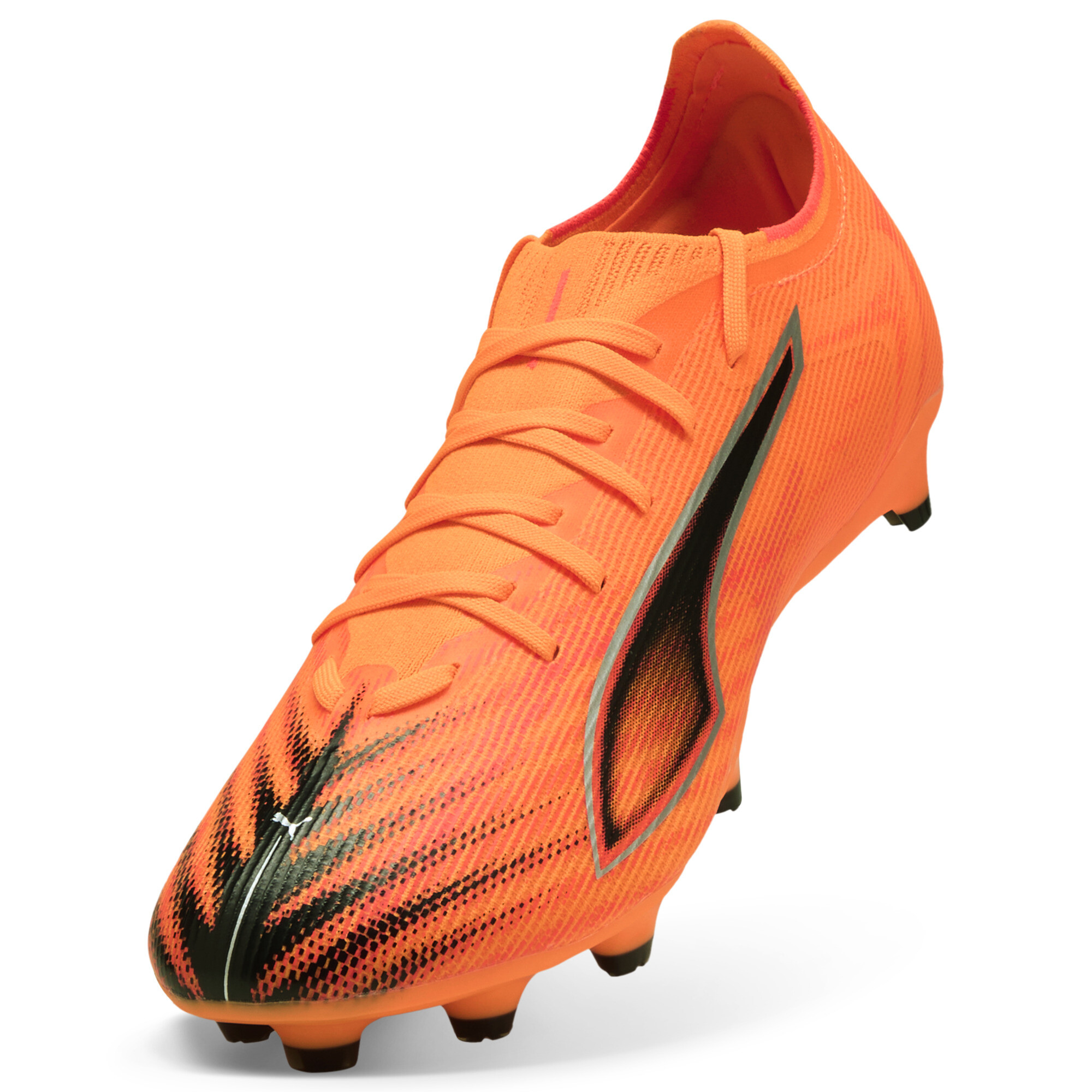 PUMA ULTRA 6 MATCH FG/AG uniseks voetbalschoenen, Zwart/Rood, Maat 47 thumbnail 2