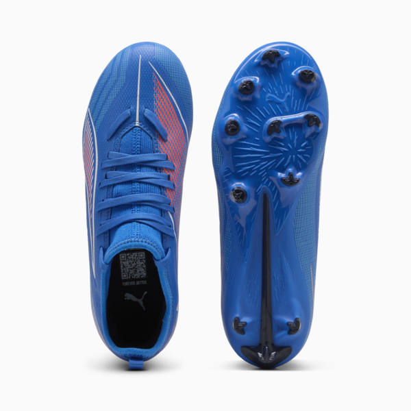ULTRA 6 MATCH FG/AG Football Boots Youth, Ultra Blue-PUMA White-Glowing Red, large-ZAF