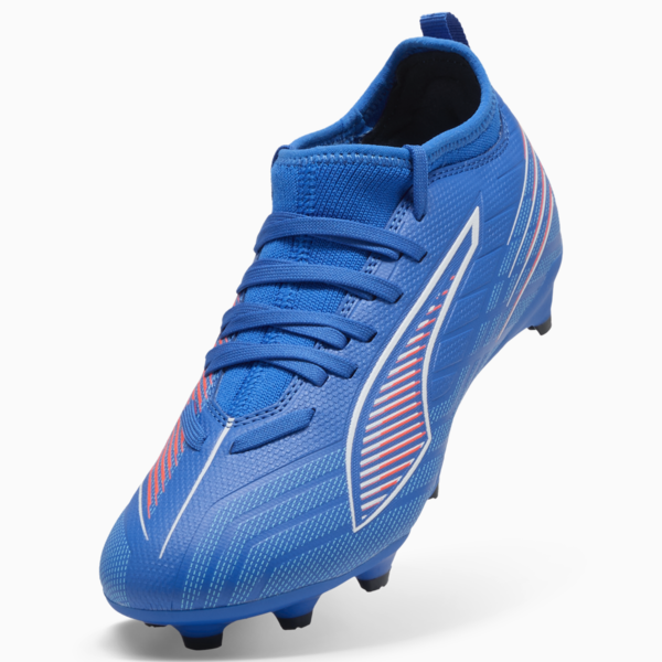 ULTRA 6 MATCH FG/AG Football Boots Youth, Ultra Blue-PUMA White-Glowing Red, large-ZAF