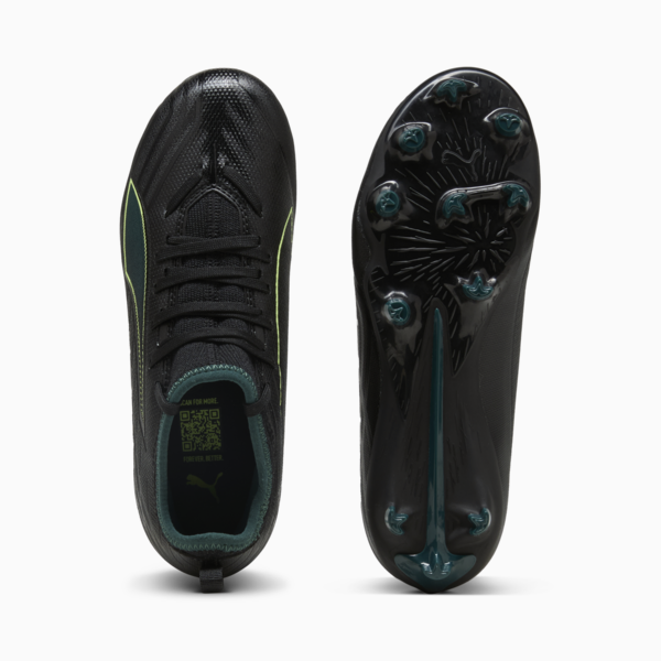 ULTRA 6 MATCH FG/AG Football Boots Youth, PUMA Black-Fizzy Light-Green Terrain, large-ZAF