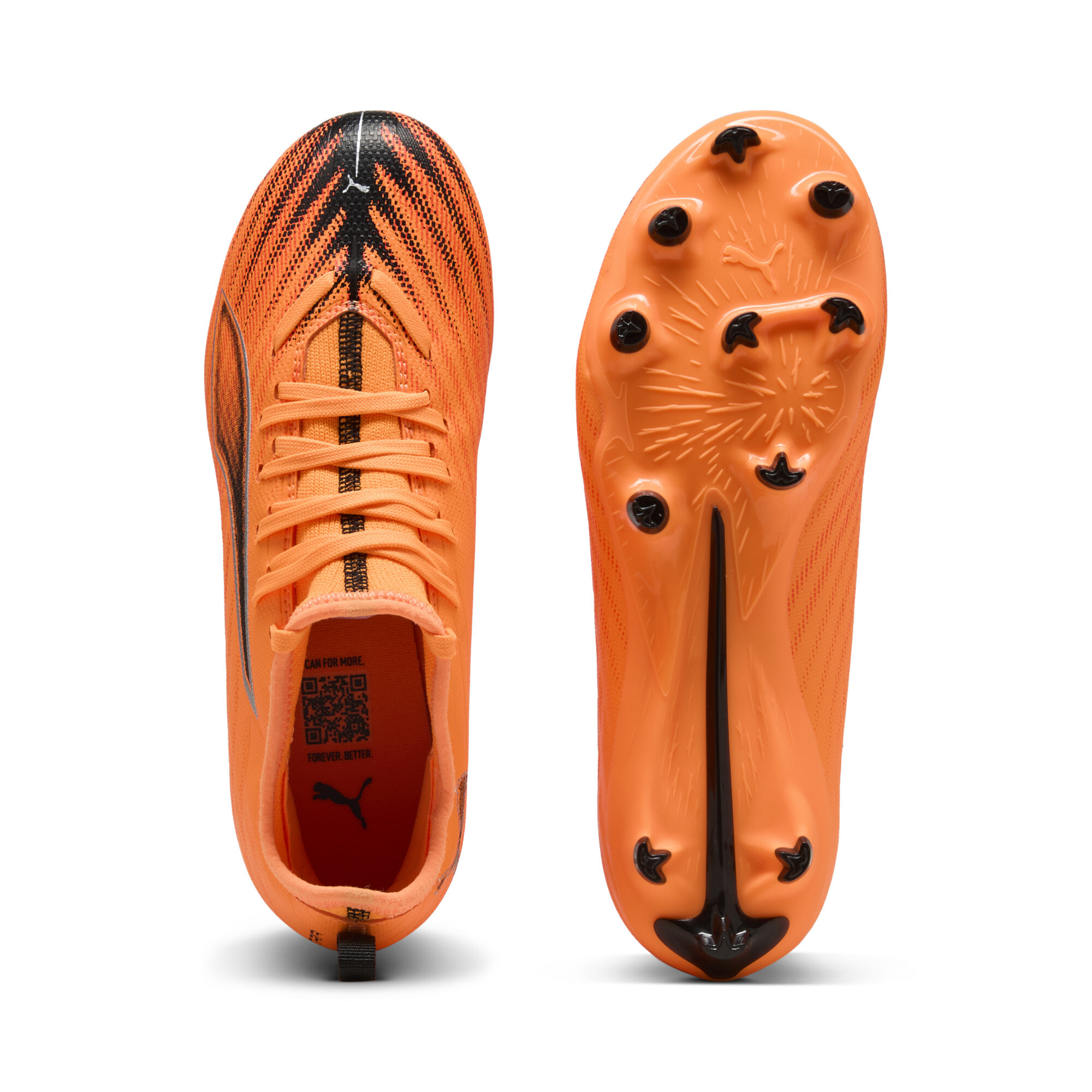 PUMA ULTRA 6 MATCH FG/AG voetbalschoenen, Zwart/Rood, Maat 29 thumbnail 4