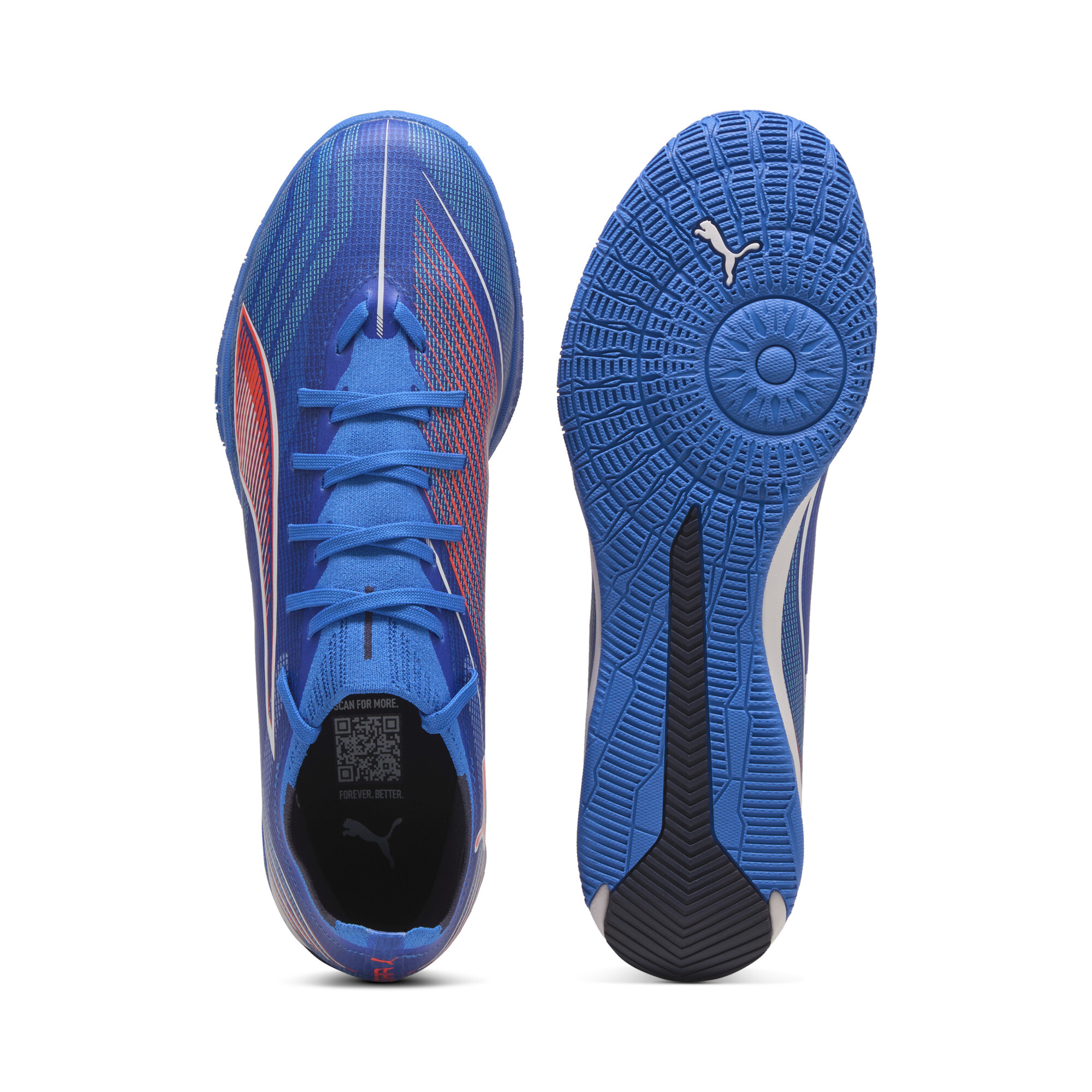 PUMA ULTRA 6 MATCH uniseks futsalschoenen, Blauw/Rood/Wit, Maat 44 thumbnail 4