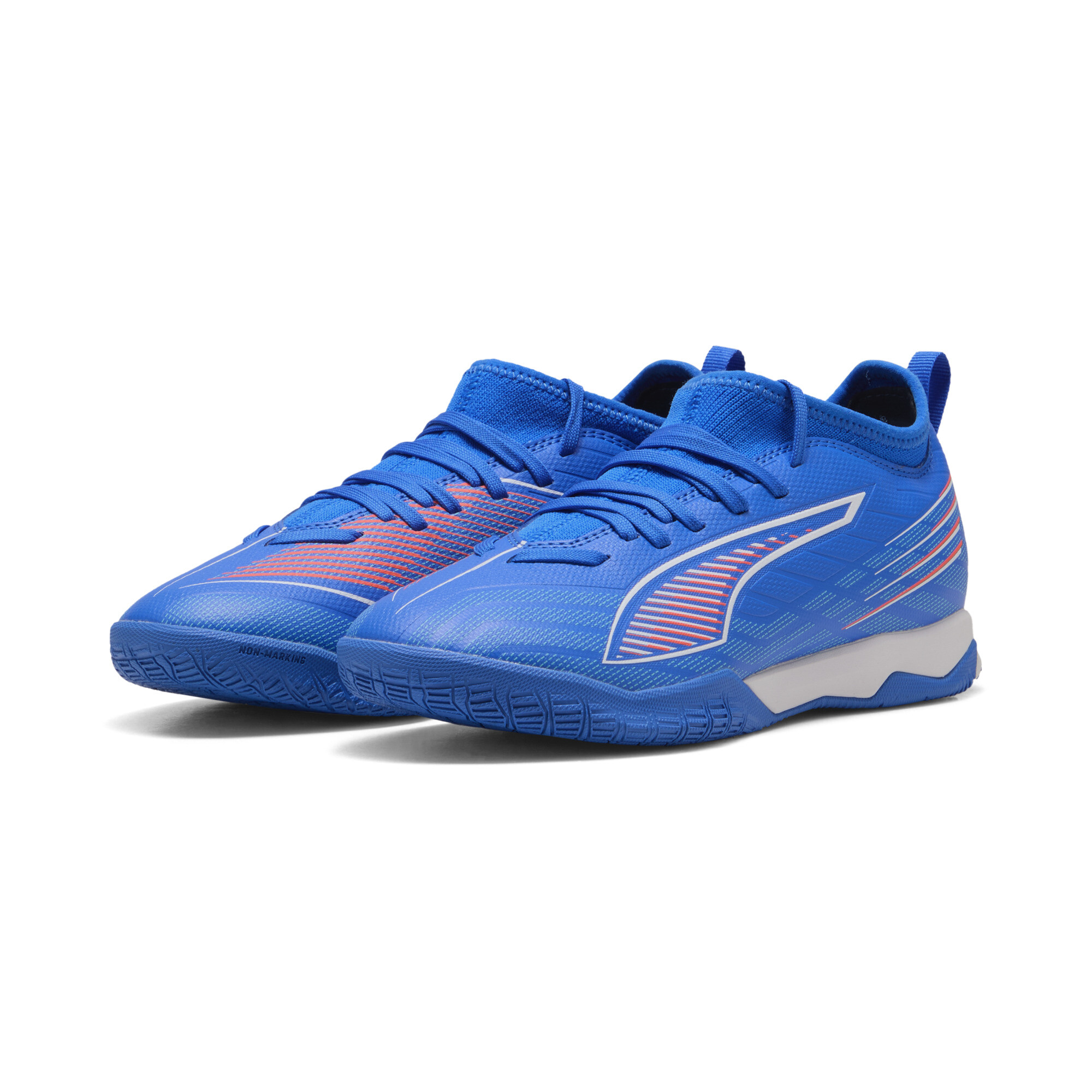 PUMA ULTRA 6 MATCH halfhoge futsalschoenen, Blauw/Rood/Wit, Maat 38,5 thumbnail 6