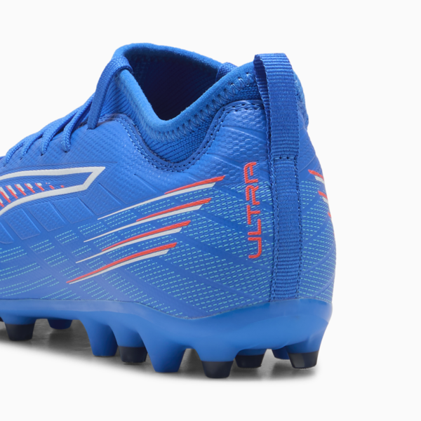 Botines de fútbol ULTRA 6 MATCH MG juveniles, Ultra Blue-PUMA White-Glowing Red, large-ARG