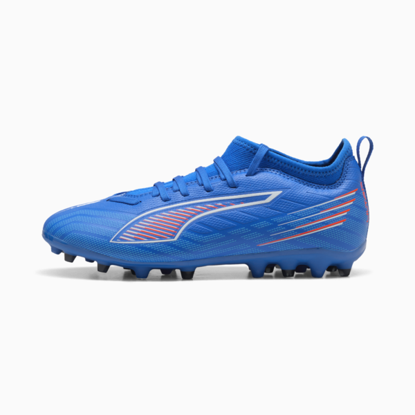 Botines de fútbol ULTRA 6 MATCH MG juveniles, Ultra Blue-PUMA White-Glowing Red, large-ARG