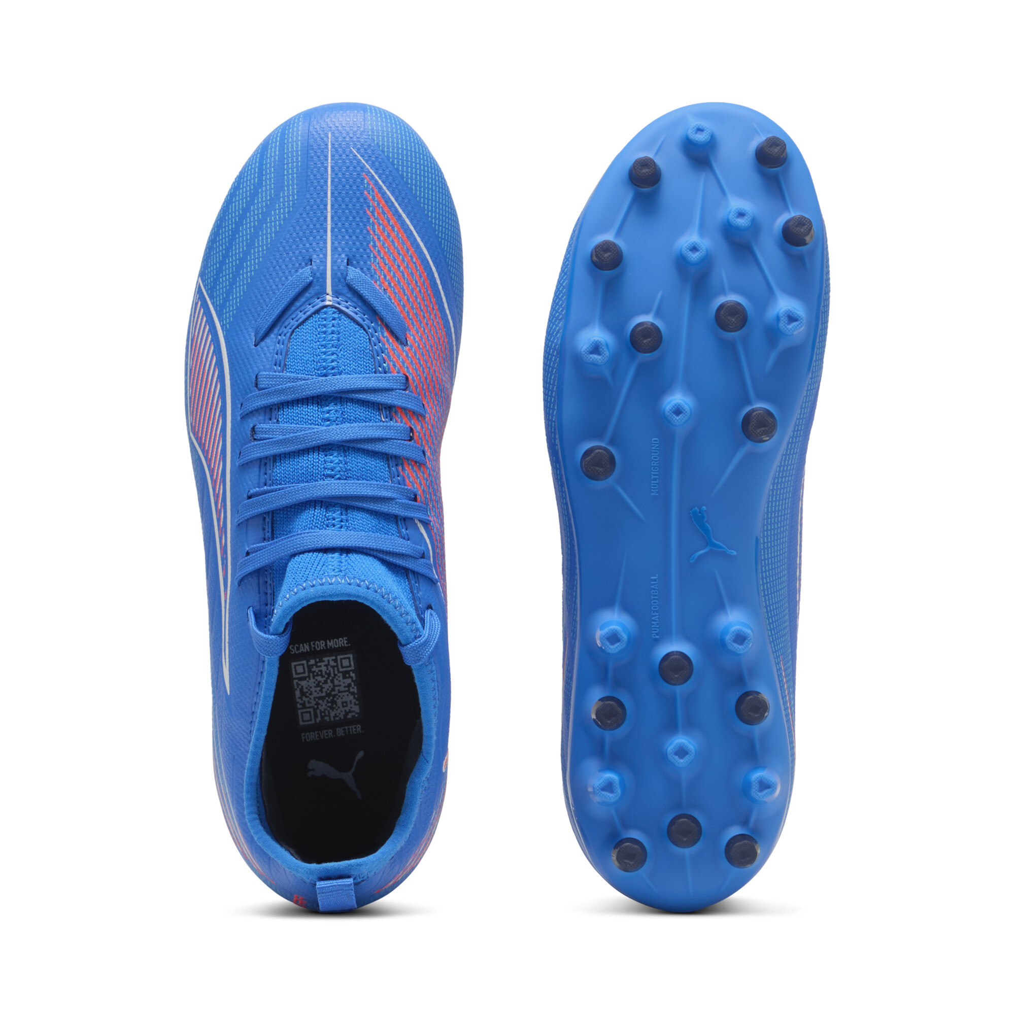 PUMA ULTRA 6 MATCH MG voetbalschoenen, Blauw/Rood/Wit, Maat 38 thumbnail 4