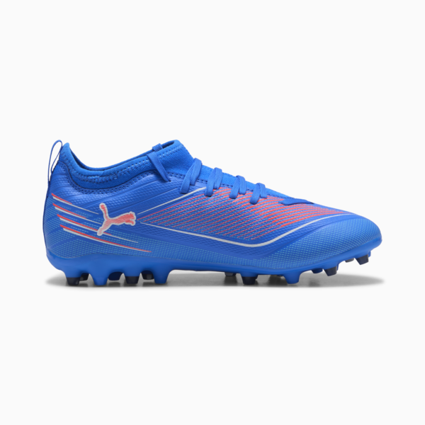 Botines de fútbol ULTRA 6 MATCH MG juveniles, Ultra Blue-PUMA White-Glowing Red, large-ARG