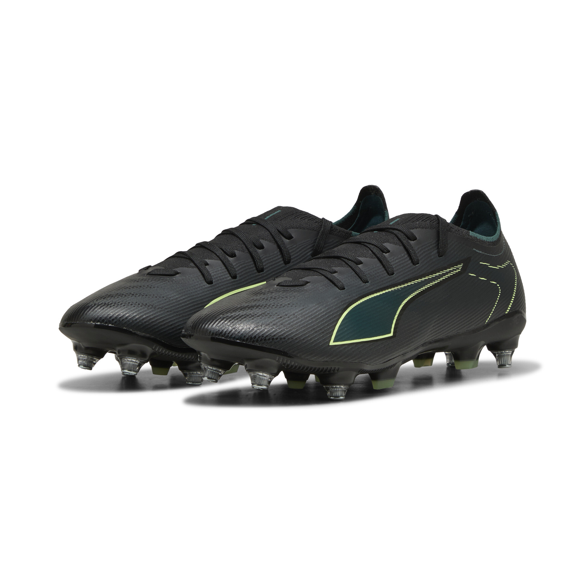 PUMA ULTRA 6 MATCH MxSG uniseks voetbalschoenen, Groen/Zwart, Maat 44 thumbnail 6