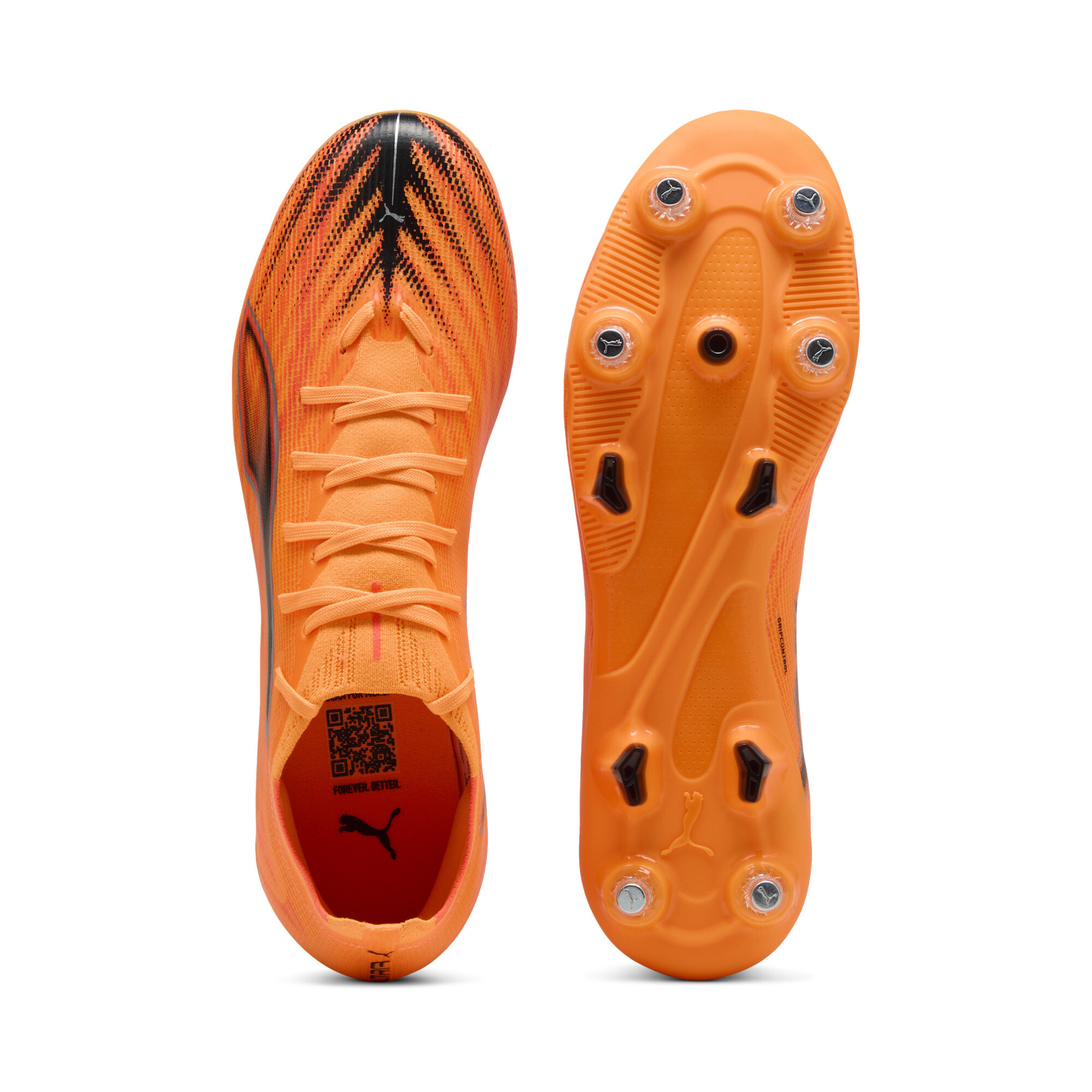 PUMA ULTRA 6 MATCH MxSG uniseks voetbalschoenen, Zwart/Rood, Maat 46 thumbnail 4