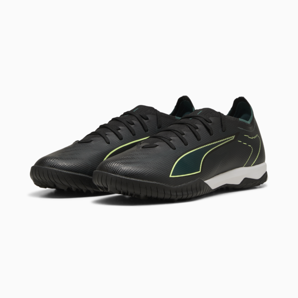 ULTRA 6 MATCH TT Football Boots Unisex, PUMA Black-Fizzy Light-Green Terrain, large-ZAF