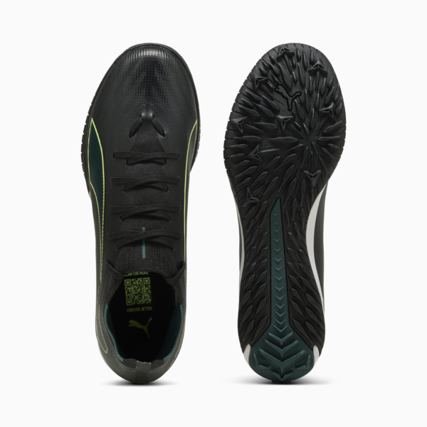 ULTRA 6 MATCH TT Football Boots Unisex, PUMA Black-Fizzy Light-Green Terrain, large-ZAF