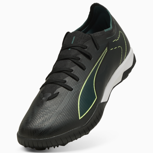 ULTRA 6 MATCH TT Football Boots Unisex, PUMA Black-Fizzy Light-Green Terrain, large-ZAF