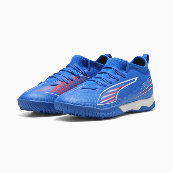 Botines de fútbol ULTRA 6 MATCH TT Mid juveniles, Ultra Blue-PUMA White-Glowing Red, large-ARG