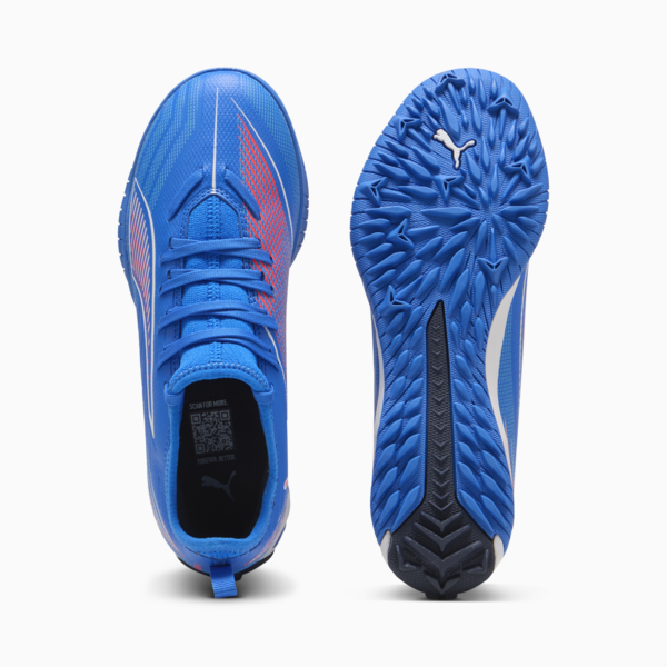 Botines de fútbol ULTRA 6 MATCH TT Mid juveniles, Ultra Blue-PUMA White-Glowing Red, large-ARG