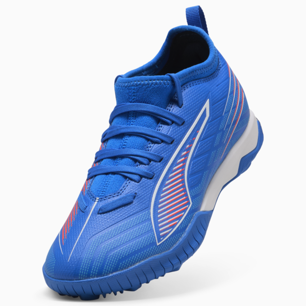 Botines de fútbol ULTRA 6 MATCH TT Mid juveniles, Ultra Blue-PUMA White-Glowing Red, large-ARG