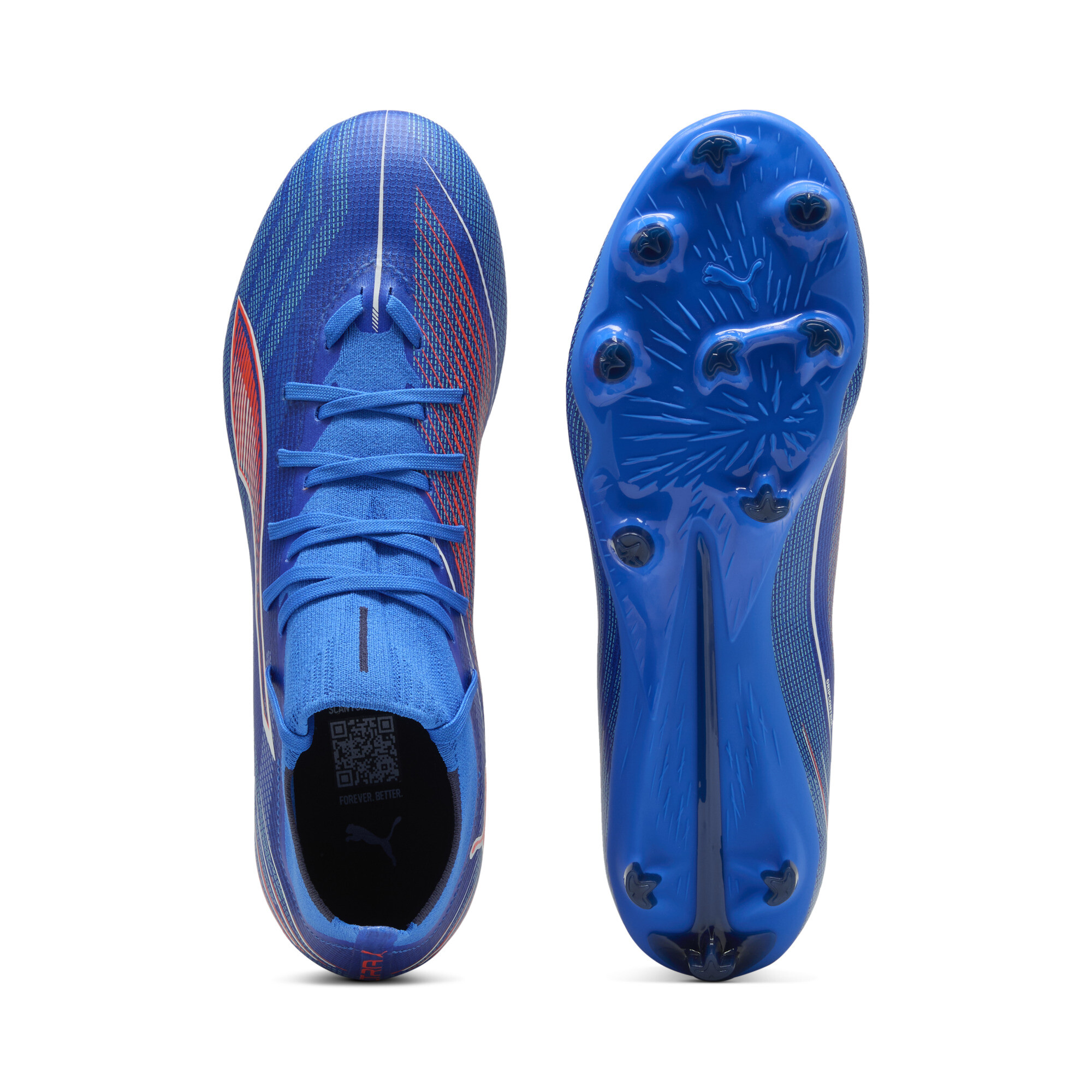 PUMA ULTRA 6 MATCH+ FG/AG uniseks voetbalschoenen, Blauw/Zwart/Wit, Maat 47 thumbnail 4