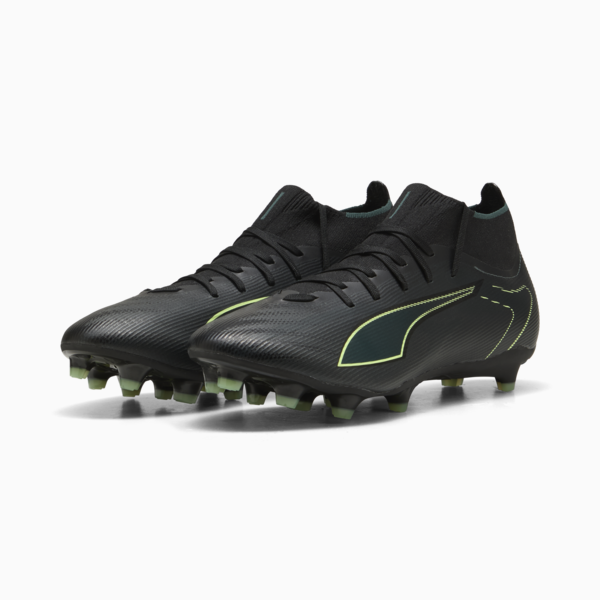 ULTRA 6 MATCH+ FG/AG Football Boots Unisex, PUMA Black-Fizzy Light-Green Terrain, large-ZAF