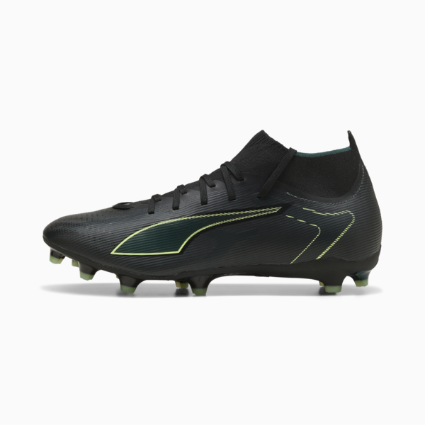 ULTRA 6 MATCH+ FG/AG Football Boots Unisex, PUMA Black-Fizzy Light-Green Terrain, large-ZAF