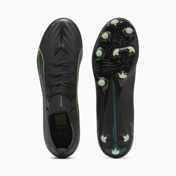 ULTRA 6 MATCH+ FG/AG Football Boots Unisex, PUMA Black-Fizzy Light-Green Terrain, large-ZAF