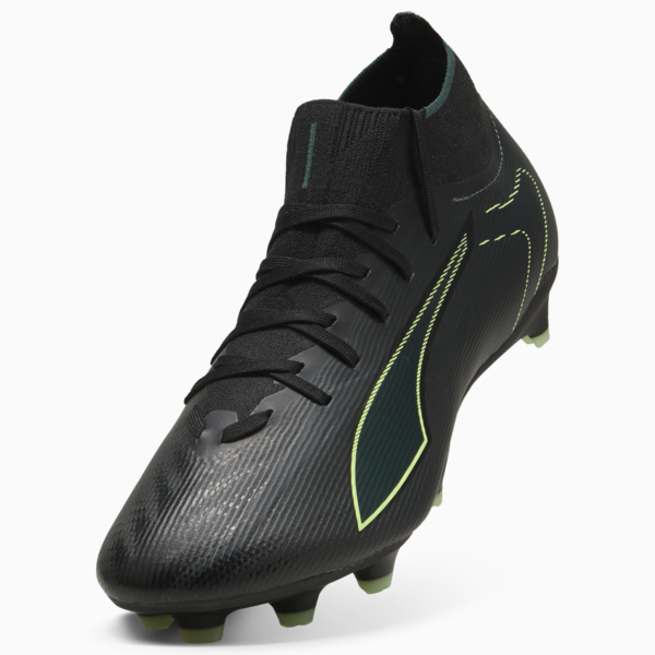 ULTRA 6 MATCH+ FG/AG Football Boots Unisex, PUMA Black-Fizzy Light-Green Terrain, large-ZAF