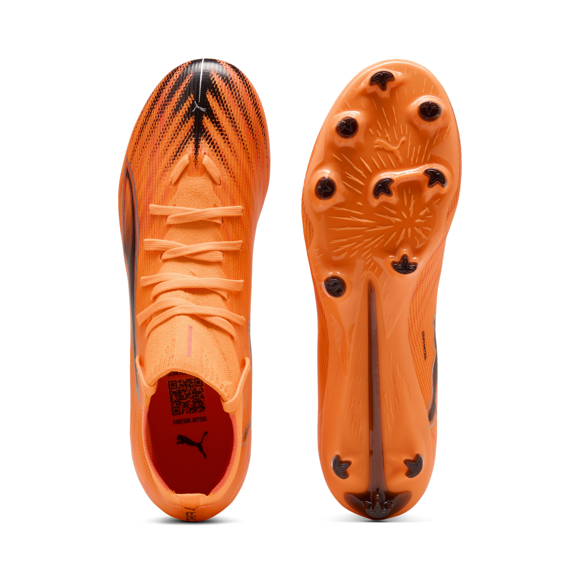 PUMA ULTRA 6 MATCH+ FG/AG uniseks voetbalschoenen, Zwart/Rood, Maat 43 thumbnail 4