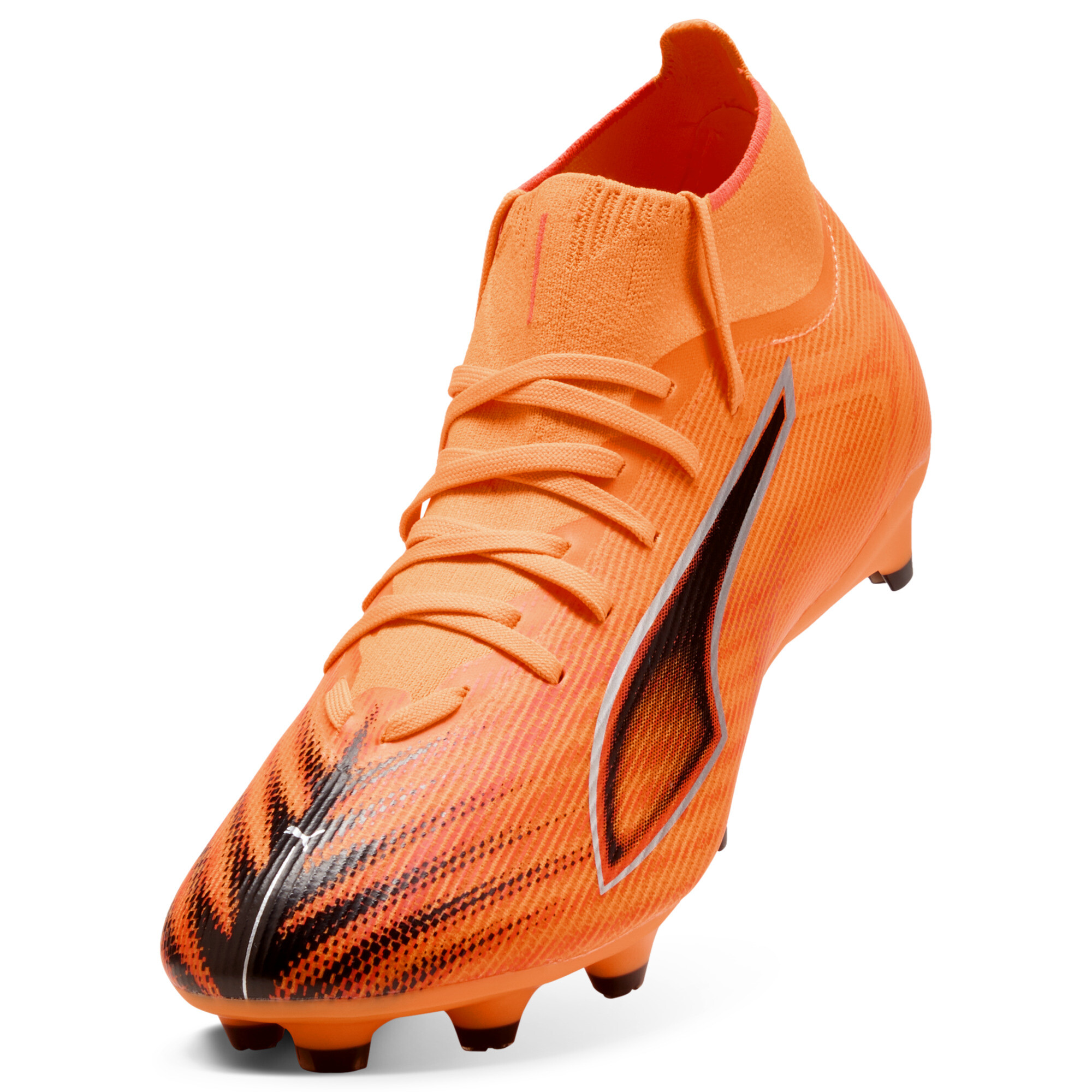 PUMA ULTRA 6 MATCH+ FG/AG uniseks voetbalschoenen, Zwart/Rood, Maat 43 thumbnail 2