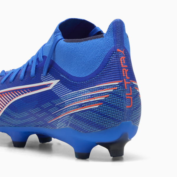 Tacos de fútbol ULTRA 6 MATCH+ FG/AG para mujer, Ultra Blue-PUMA White-Glowing Red, large-MEX