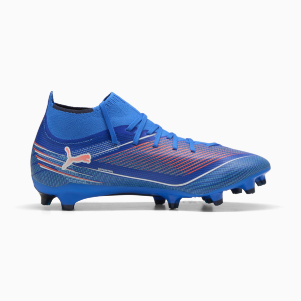 Tacos de fútbol ULTRA 6 MATCH+ FG/AG para mujer, Ultra Blue-PUMA White-Glowing Red, large-MEX