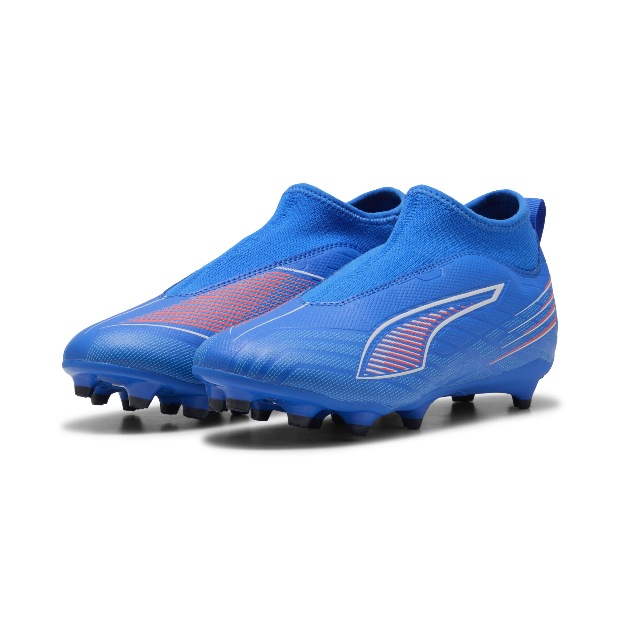 PUMA FUTURE 6 MATCH+ FG/AG voetbalschoenen zonder veters, Blauw/Rood/Wit, Maat 28 thumbnail 6
