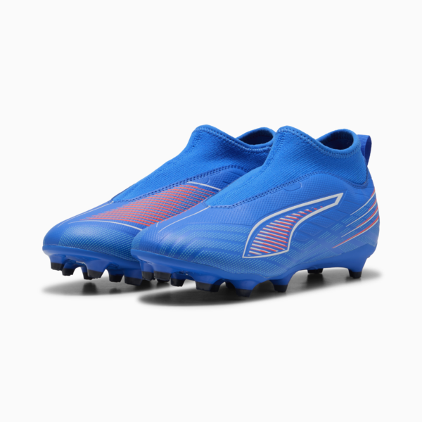 Tacos de fútbol ULTRA 6 MATCH+ FG/AG Laceless para adolescentes, Ultra Blue-PUMA White-Glowing Red, large-MEX