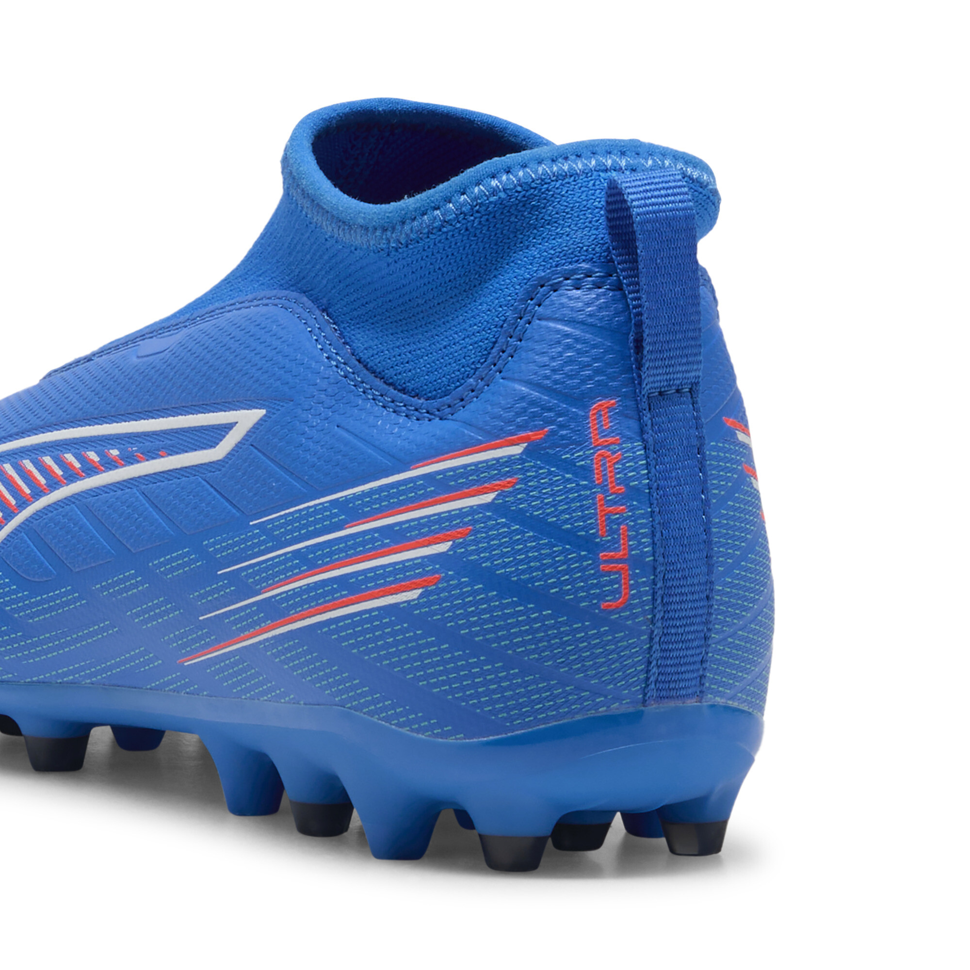 PUMA ULTRA 6 MATCH+ MG voetbalschoenen zonder veters, Blauw/Rood/Wit, Maat 34 thumbnail 5