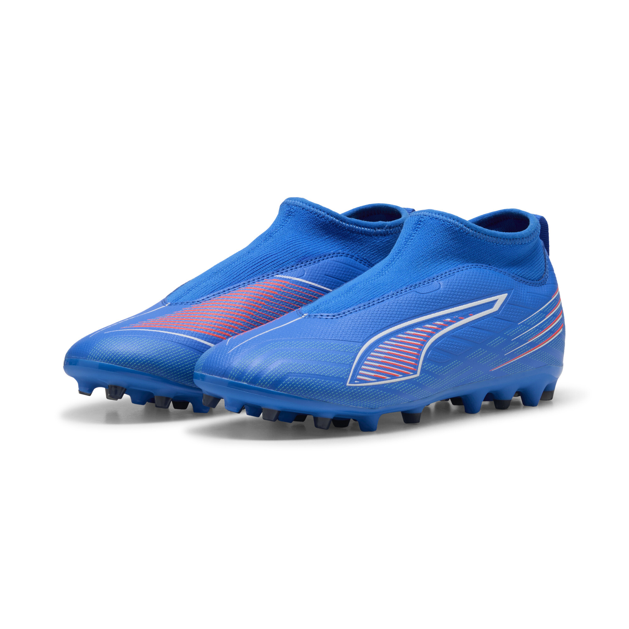 PUMA ULTRA 6 MATCH+ MG voetbalschoenen zonder veters, Blauw/Rood/Wit, Maat 34 thumbnail 6